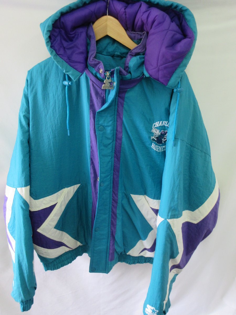 1000円～ スターター STARTER CHARLOTTE HORNETS ジャケット サイズL