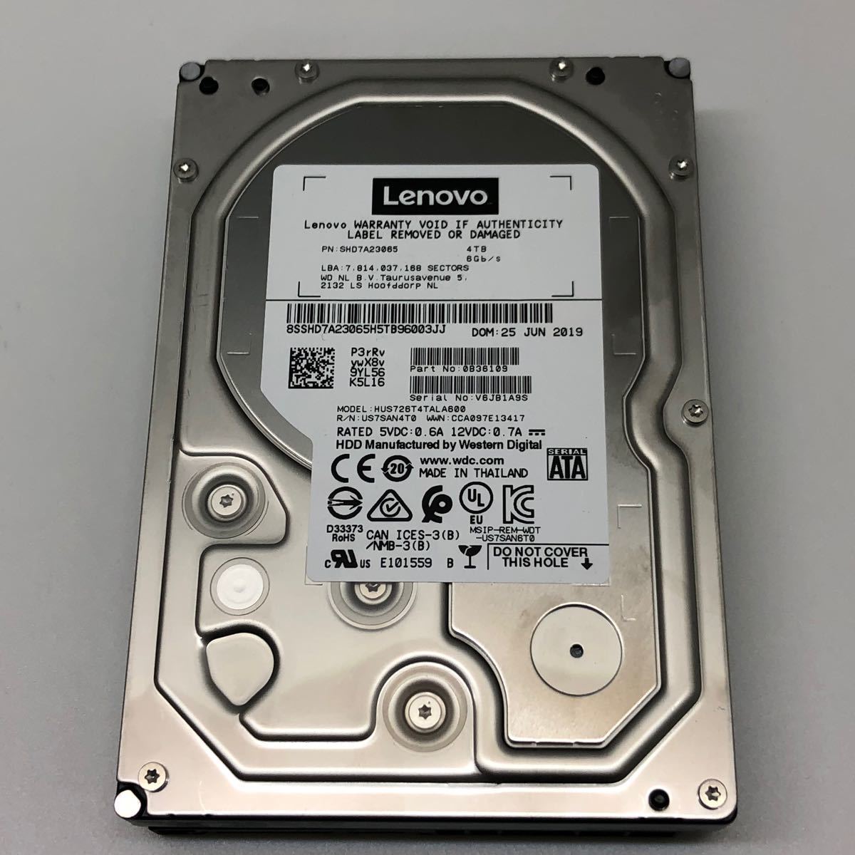 Lenovo HDD 4TB 19642時間　♯2