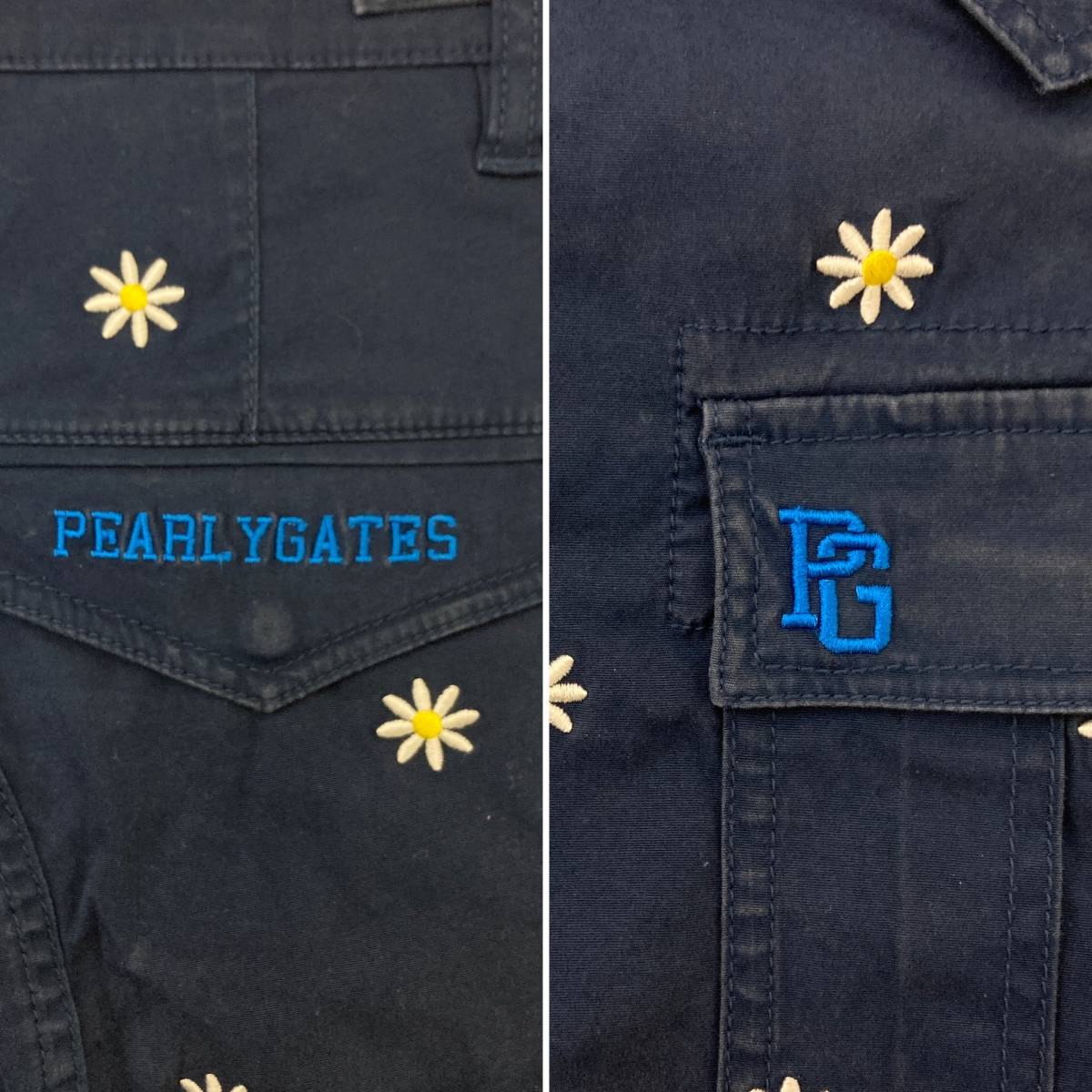 PEARLY GATES パーリーゲイツ 花柄 カーゴショーツ ネイビー 紺 4サイズ PEARLYGATES ショートパンツ ハーフパンツ ゴルフウエア 2030192_画像4