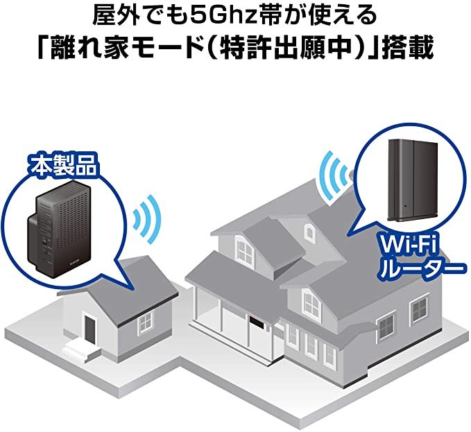 エレコム WiFi 無線LAN 中継器 11ac 867+300Mbps 離れ家モード搭載 ハイパワータイプ ブラック WTC-C1167GC-B 送料込