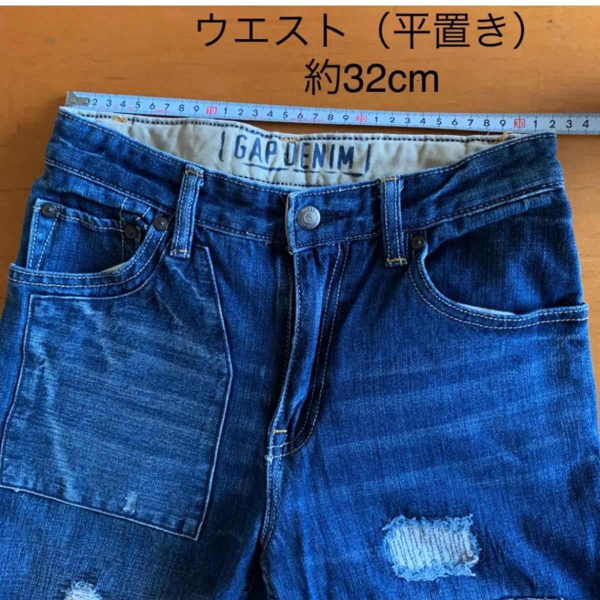 GAP DENIM デニムハーフパンツ ダメージジーンズ 150