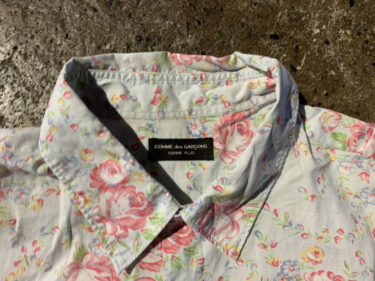 COMME des GARCONS HOMME PLUS AD1998 花柄半袖シャツ 1980s