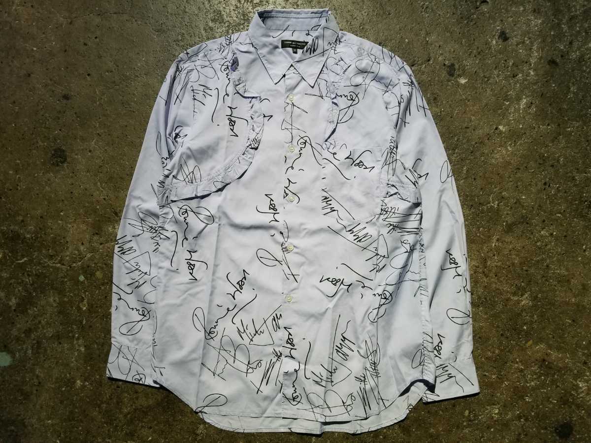 COMME des GARCONS HOMME PLUS 06ss サイン柄フリルシャツ 2006ss