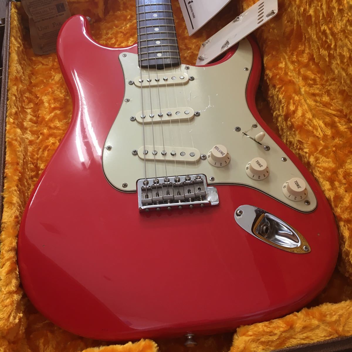 レア Fender USA フェンダー Stratocaster マークノップラー Mark Knopfler ストラトキャスター Hot Rod Red_画像10