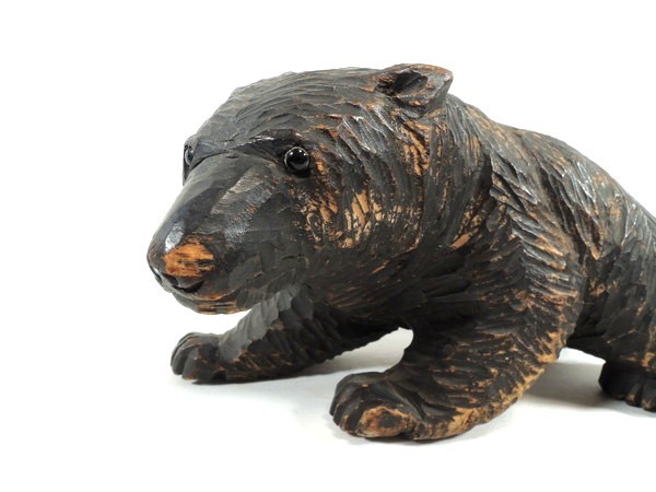 木彫り熊 アイヌの木彫 ガラス目 | monsterdog.com.br