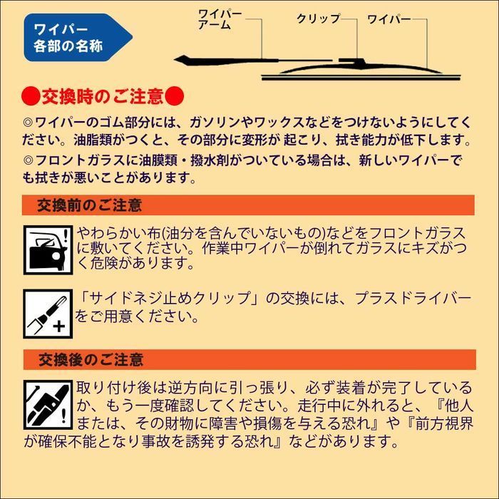 ワイパーブレード Uクリップタイプ用 (6mmx500mm) 10本セット 高品質 PB_画像3