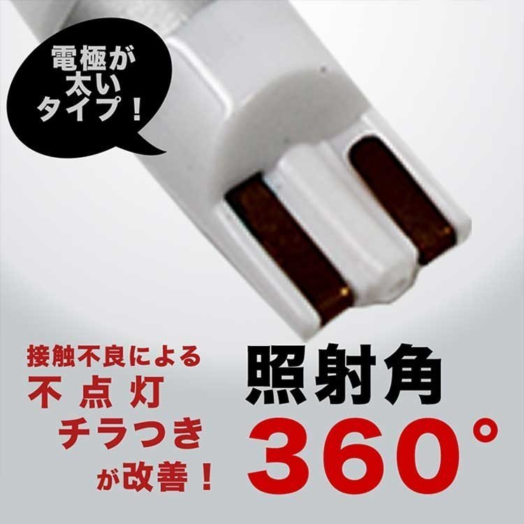 【送料無料】 T10タイプ LEDバルブ ホワイト パジェロ V65W V68W など ポジション用 2コセット_画像5