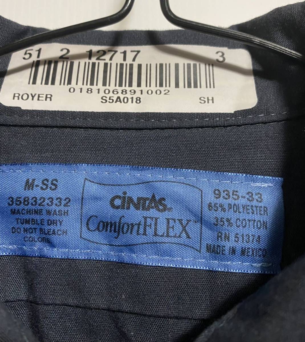 CINTAS ワークシャツ 半袖シャツ サイズ M メキシコ製 USA アメリカ アメカジ バイカーの画像4