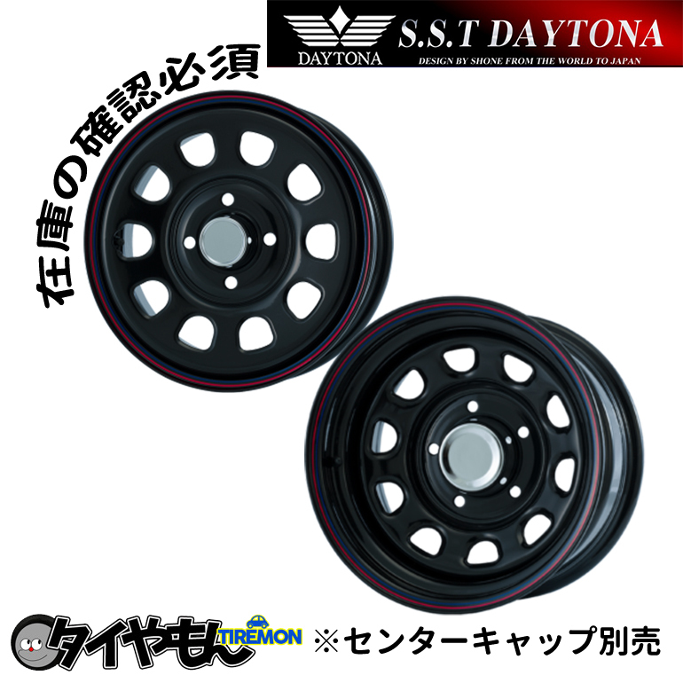 スチールホイール SST デイトナ DAYTONA 12インチ 4H100 4J +40 ブラック 1本のみ 鉄チン_画像1