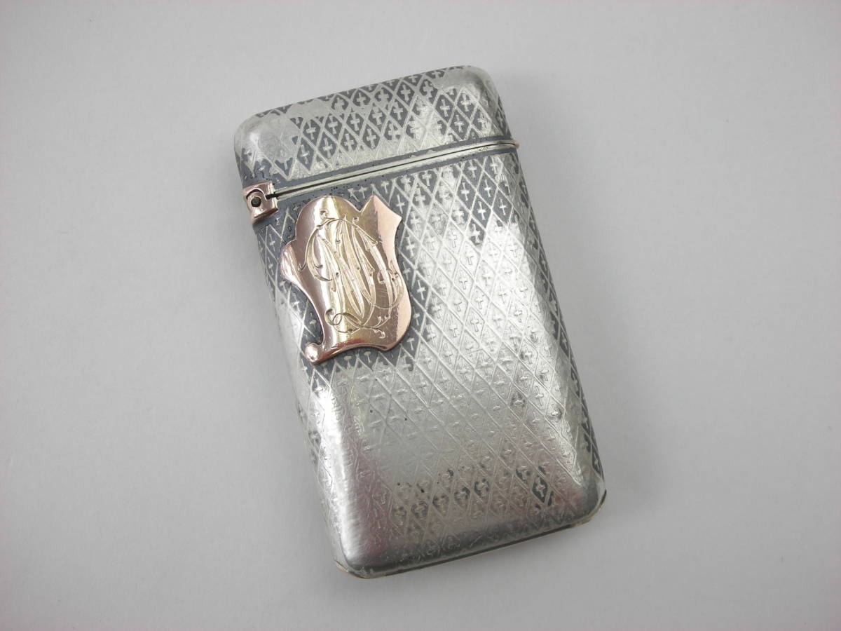 アンティーク1900年頃フランス 純銀マッチケース★喫煙具 マッチボックス マッチ箱 スターリングシルバー SILVER