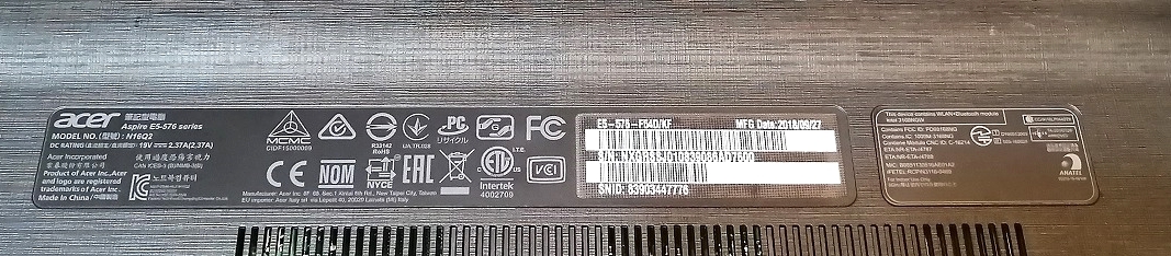 美品！【爆速SSD☆Win10】acer Aspire E5-576 ☆M.2 SSD256GB+HDD500GB/Core i5(第7世代)/メモリ8GB/MS Office☆即使用OK!_画像5