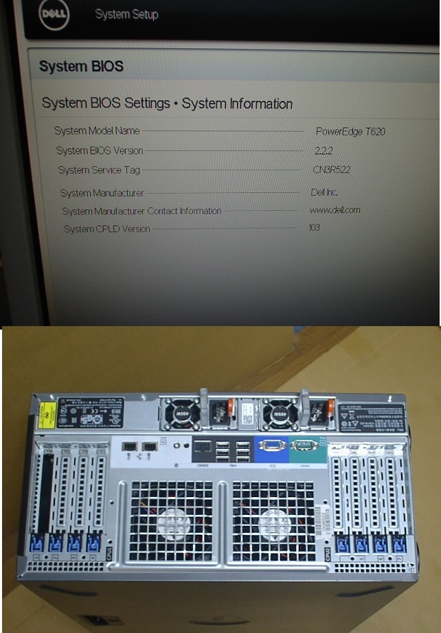 [現状入手品・多数欠品あり・部品取り・完全ジャンク品]DELL PowerEdge T620（電源コード：無し）_画像7