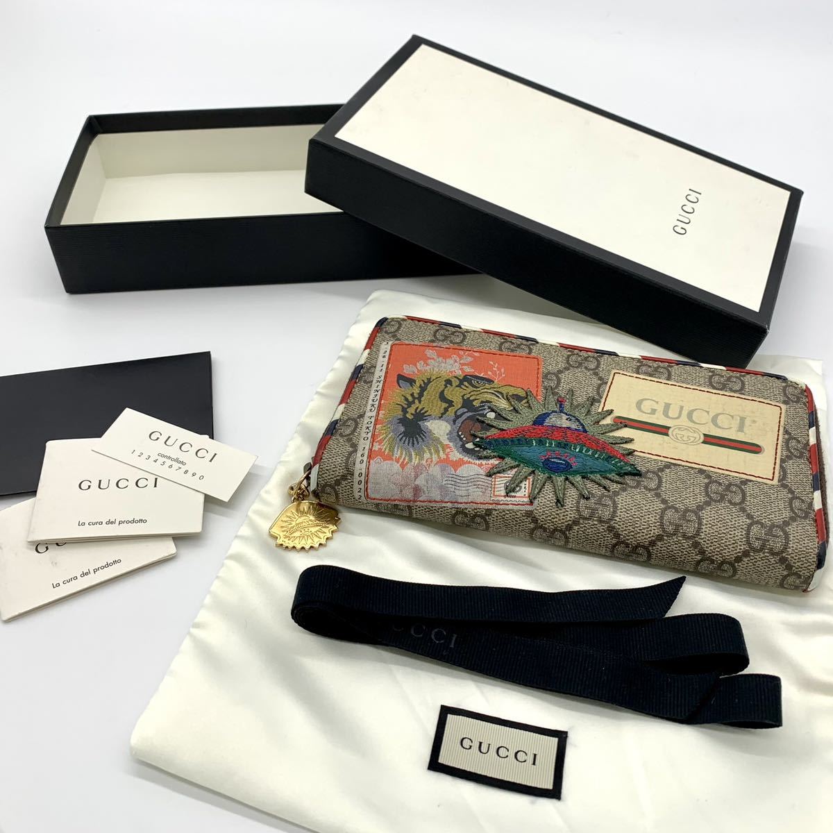 超極美品】GUCCI グッチ クーリエ 財布 長財布 サイフ ラウンド