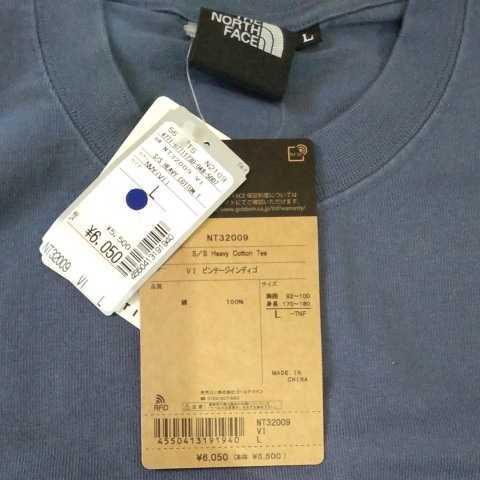 国内正規 新品未使用タグ付 ノースフェイス 半袖Tシャツ L ビンテージインディゴ レターパックプラス520円_画像2