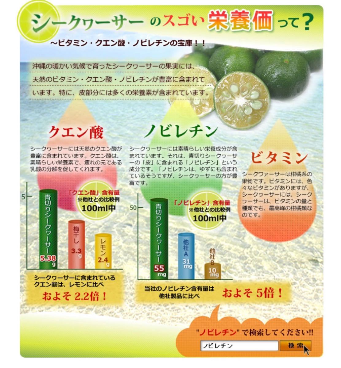 沖縄産シークワーサー丸ごと果汁 500ml ×3本