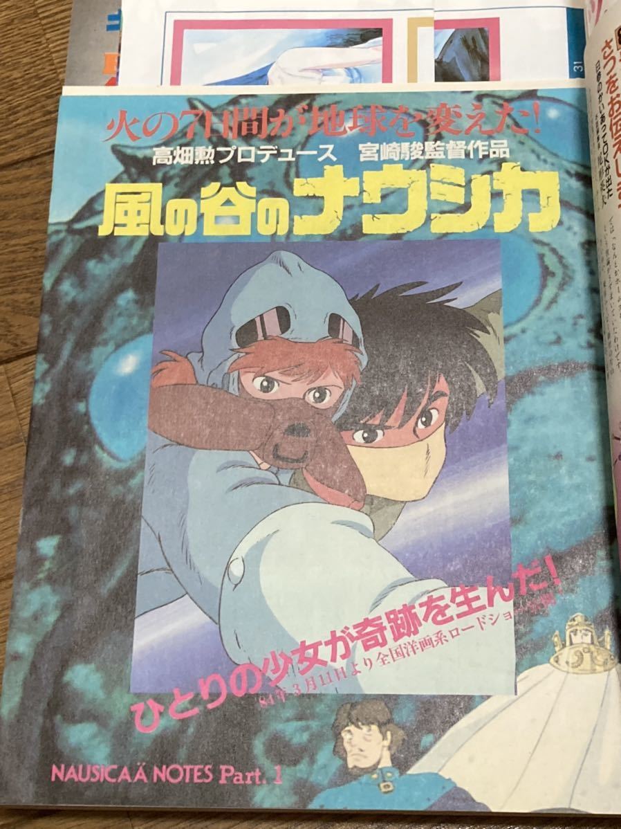 アニメージュ　１９８４年　１月号　表紙「名探偵ホームズ」ナウシカ　マクロス　_画像5