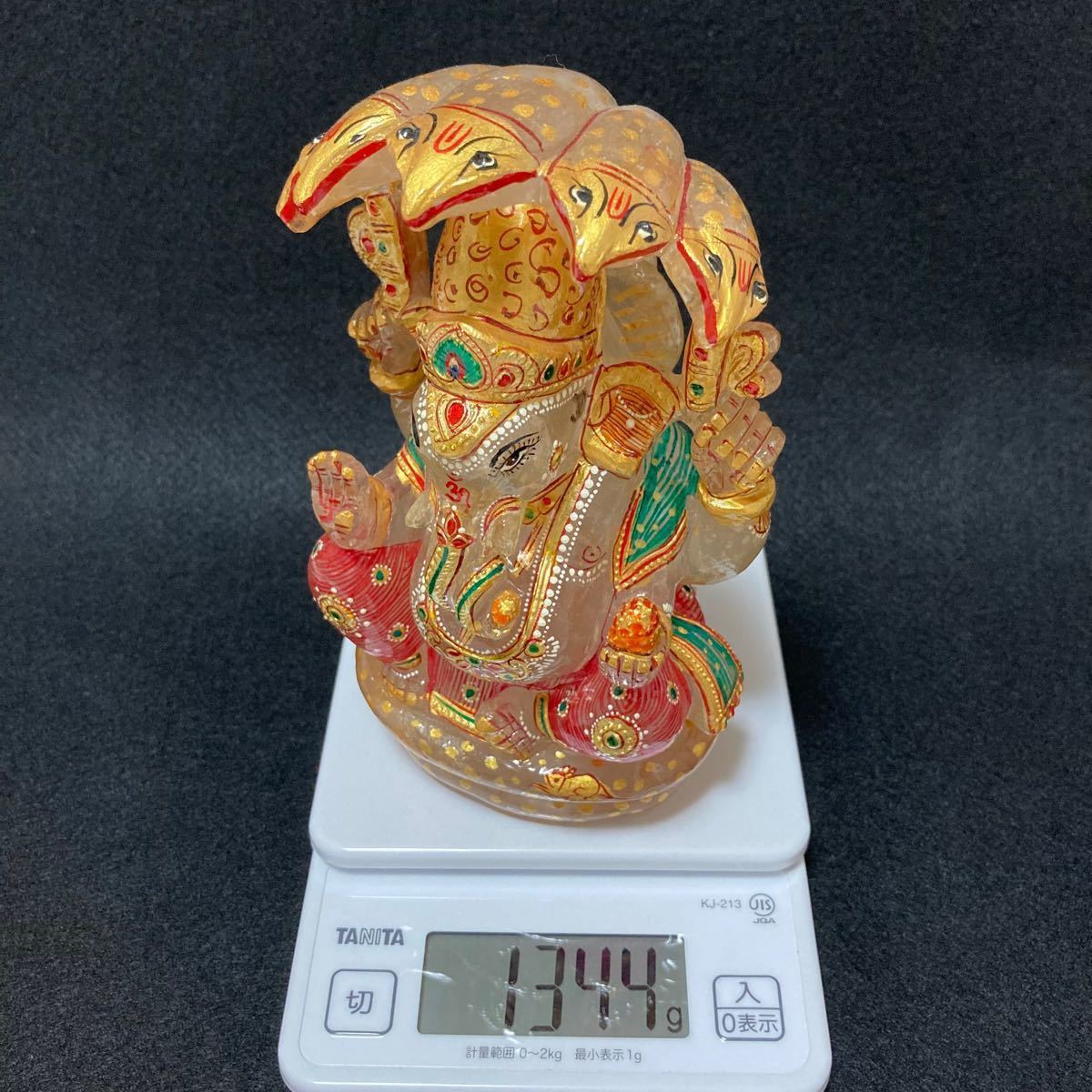 ガネーシャ様 (ヘビ) 水晶 1344g 虹入り!! | contifarma.pe