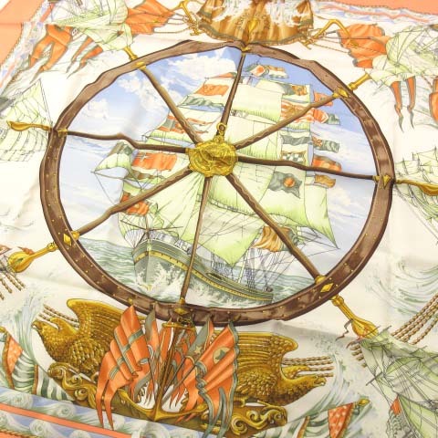 未使用品 エルメス HERMES カレ 90 Vive le vent 風よ吹け スカーフ