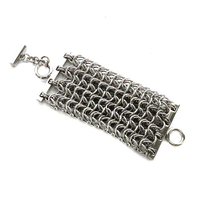 アレキサンダーワン ALEXANDER WANG 新品同様 ブレスレット ボックスチェーン シルバー色 /AN10 ■GY99 レディース