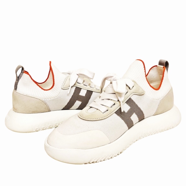 エルメス HERMES Crew クルー スニーカー シューズ 靴 Hロゴ 厚底