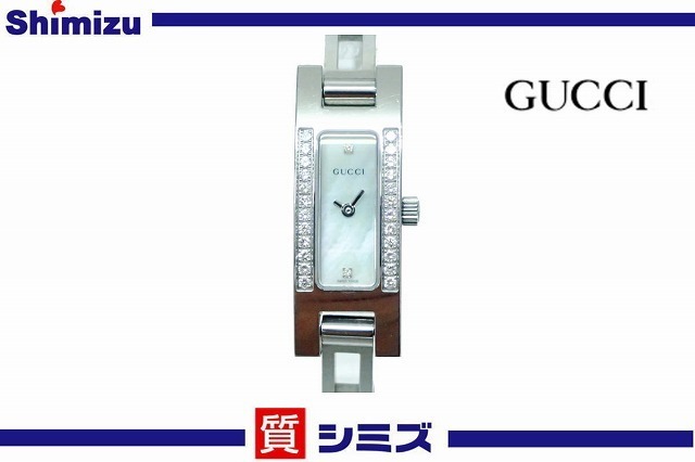 GUCCI】グッチ 3900L 26Pダイヤ シェル文字盤 レディース腕時計