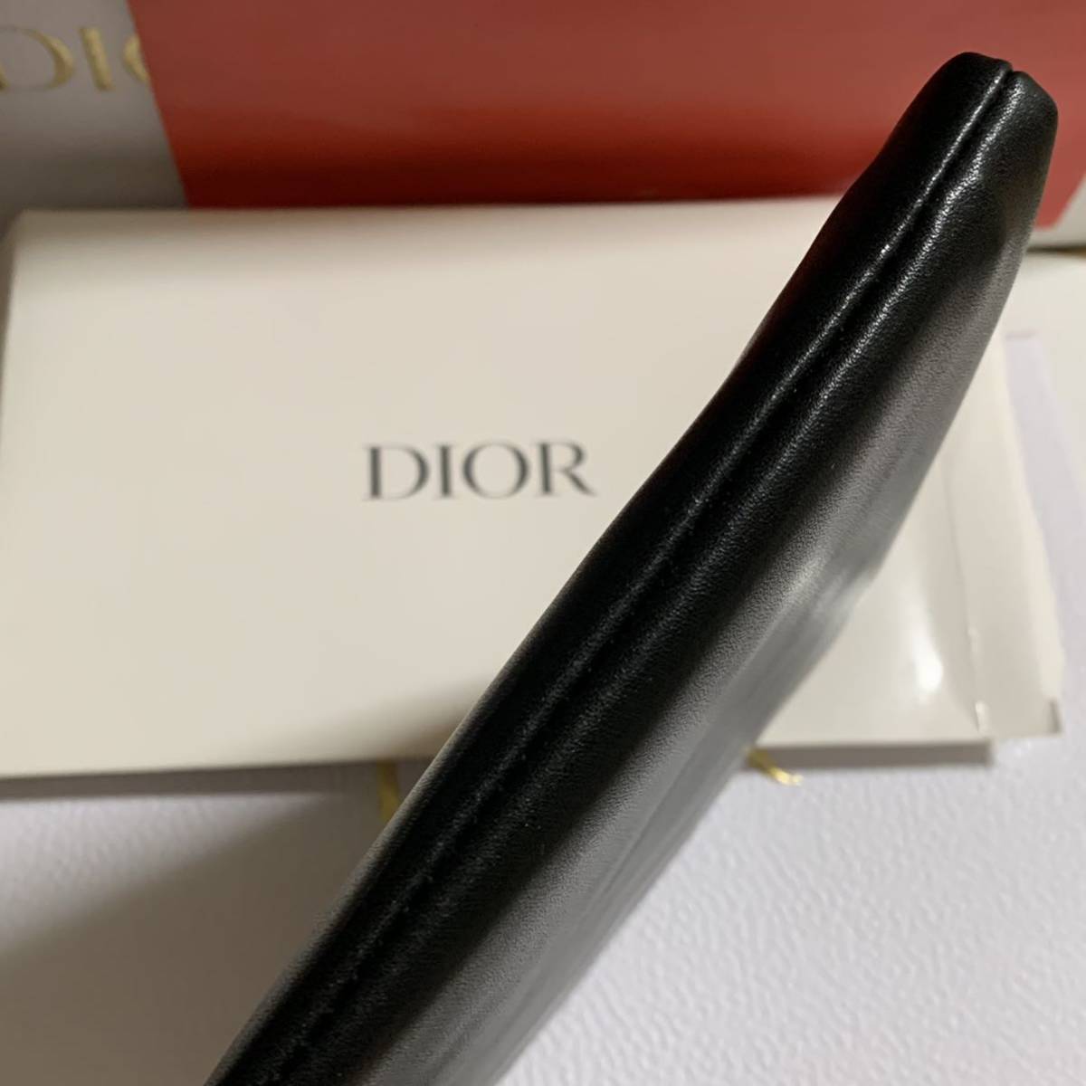 レア Christian Dior クラッチバッグ フラットポーチ ブラック 千鳥柄 千鳥格子 伊勢丹限定 2022 ノベルティ 本物 新品 ディオール メンズ