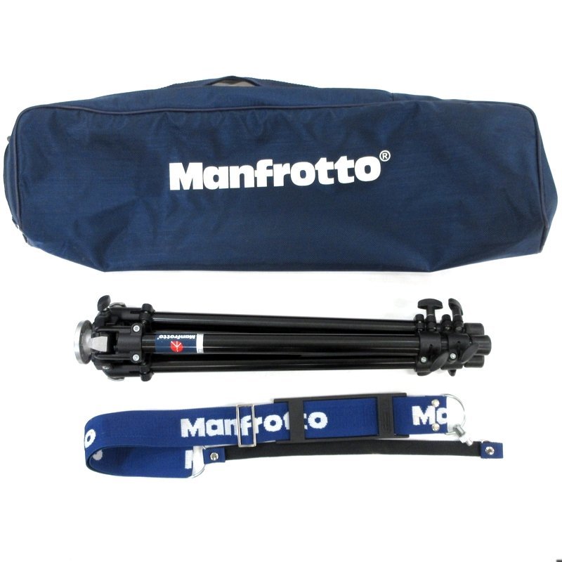 XL430●Manfrotto #190 3段三脚 / 10 ANNIVERSARIO / 三脚ストラップ 三脚ケース 付き / マンフロット トライポッド_画像1