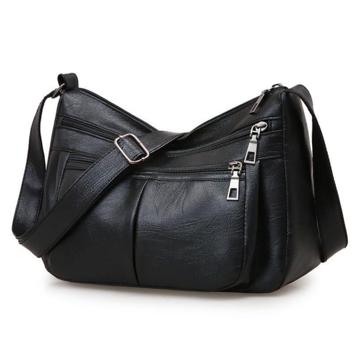 ショルダーバッグ　黒　レディースバッグ　軽量　革製　pu 防水　防汚　ミニバッグ　お出かけラクラク　新品鞄バッグ　女性用バッグ