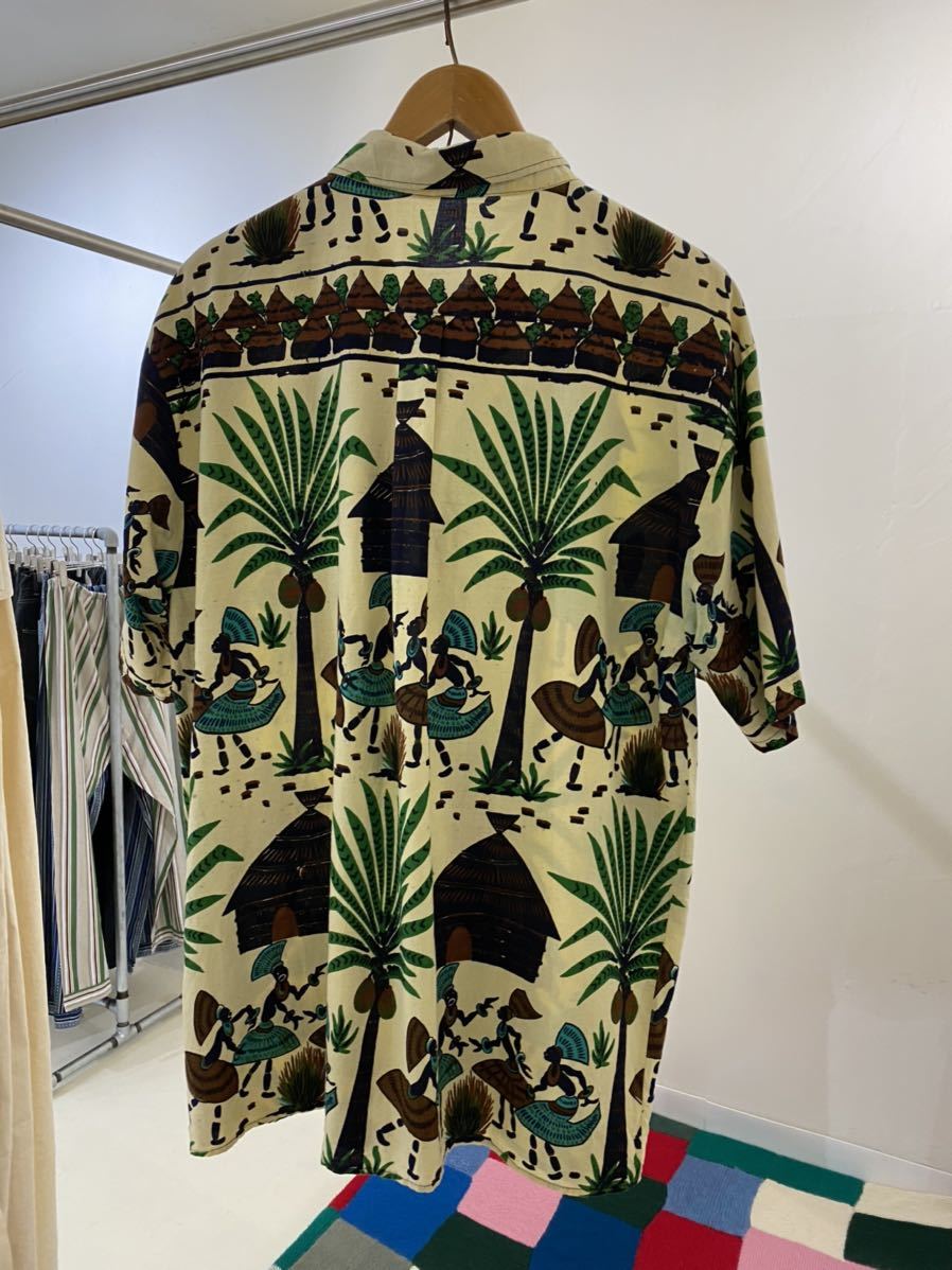 vintage euro African batik shirt ヨーロッパ古着 アフリカンシャツ アフリカンバティック 柄シャツ 民族柄 ビンテージ 60s 70s 80sの画像8