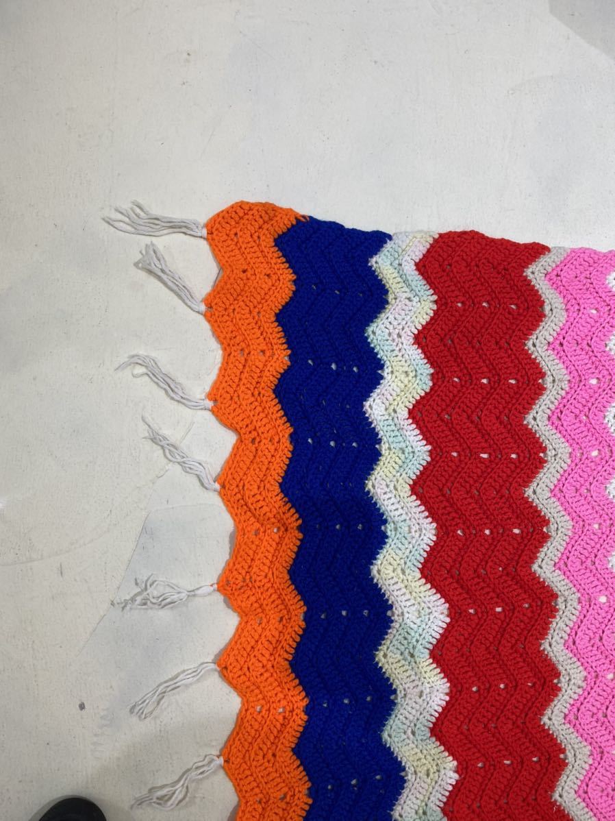 vintage knit rug アメリカ古着 レトロラグ ビンテージラグ vintage knit rug アメリカ古着 レトロラグ ビンテージラグ