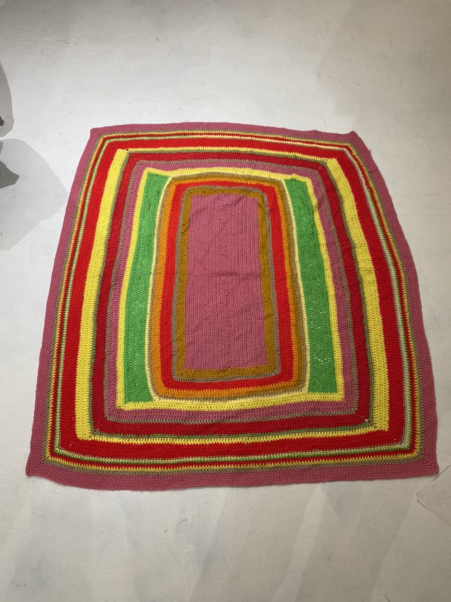vintage knit rug アメリカ古着 ビンテージラグ ニットラグ レトロラグ