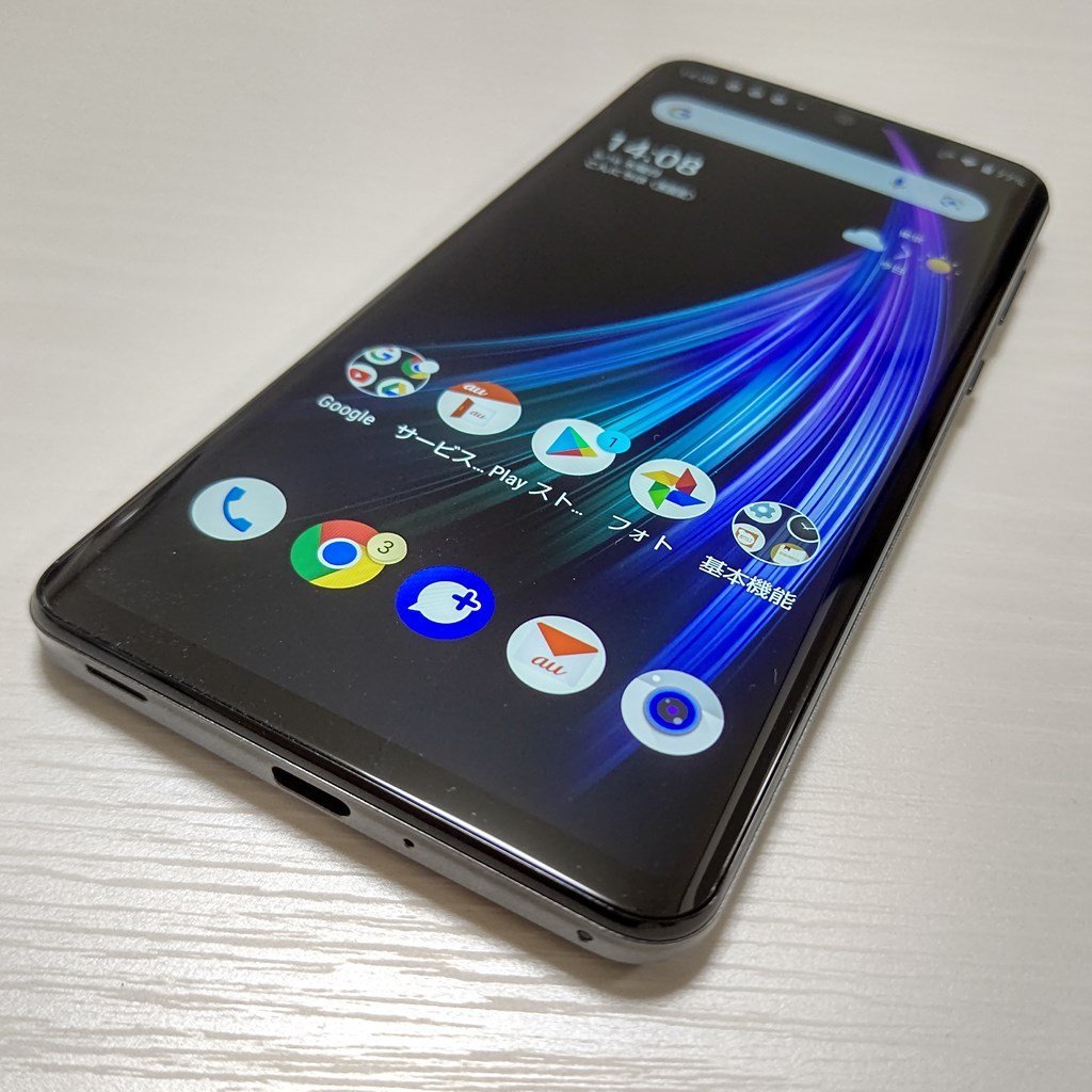 ☆【20873WM】 美品 au SHV47 SHARP AQUOS zero2 アストロブラック SIM