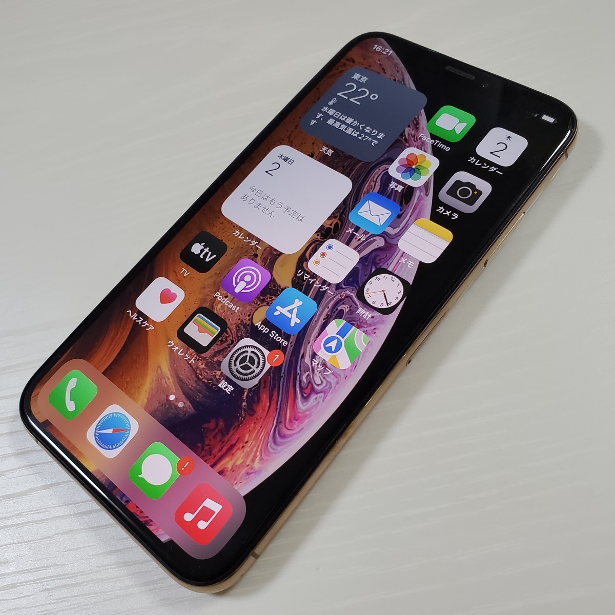 ☆【20578WM】 ジャンク SIMフリー MTE22J/A iPhoneXS ゴールド 256GB