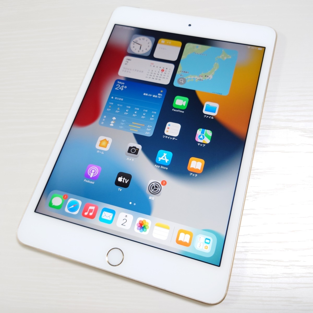 ☆【20554WM】 完動品 docomo MK712J/A iPad mini 4 ゴールド 16GB Wi