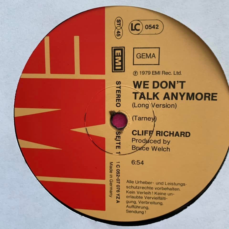 ◆ Cliff Richard - We Don't Talk Anymore (Long Version) ◆12inch ドイツ盤 DISCOヒット!!_画像2