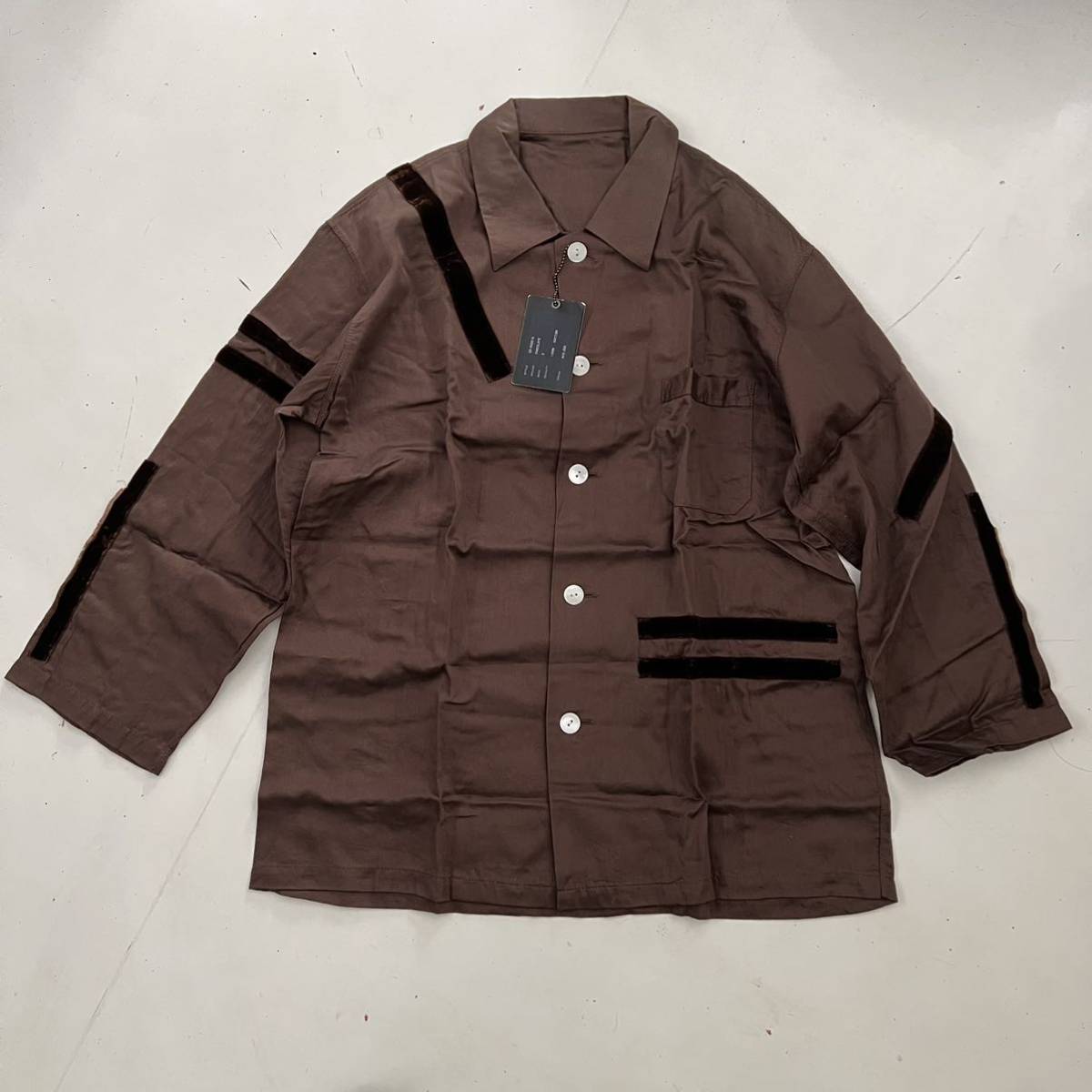 セットアップ ( 2 / S-M ) NumberNine トライバル パジャマ シャツ パンツ ブラウン 茶色 ナンバーナイン 上下 ブルゾン ジャケット N(N) 2