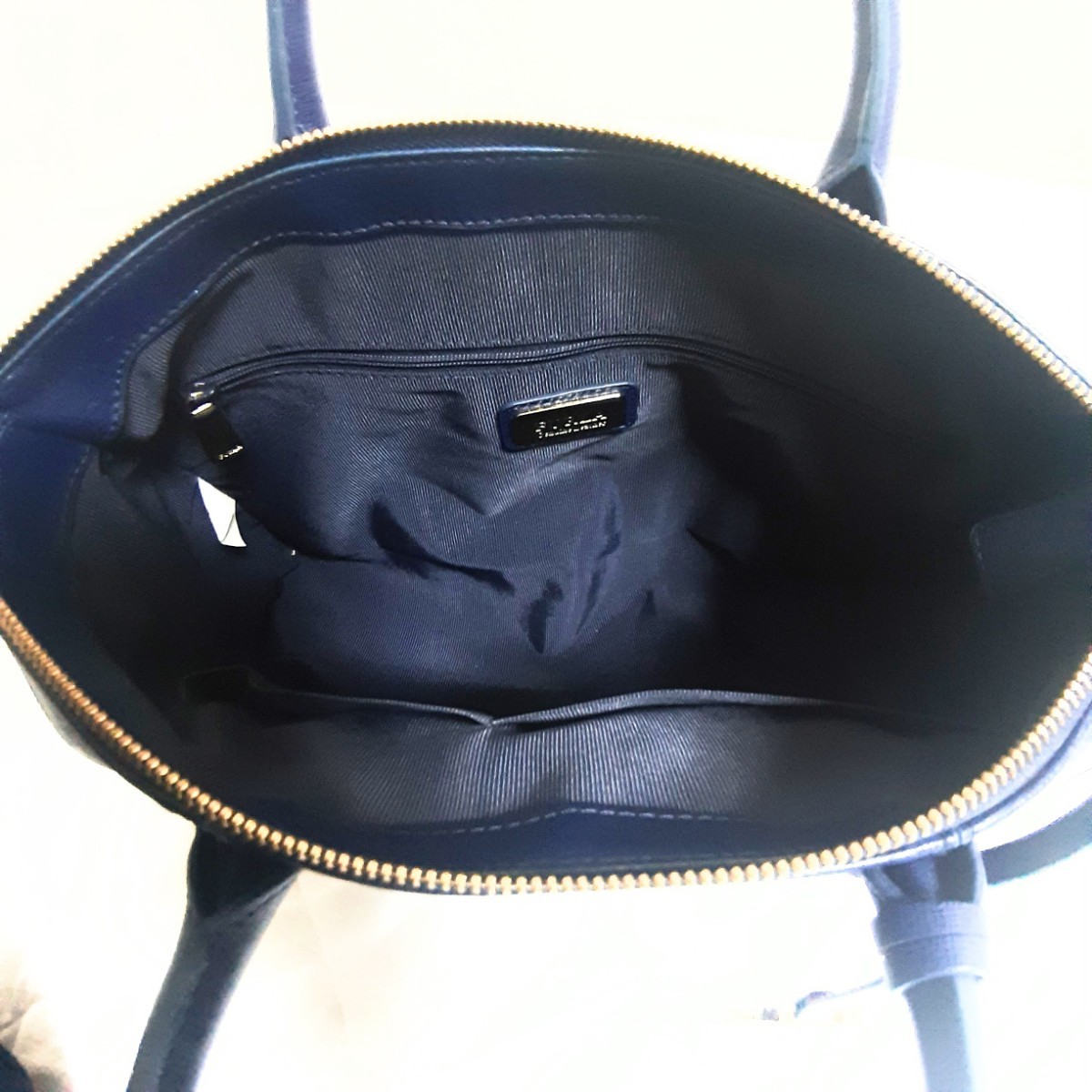 FURLA フルラ 2way ショルダーバッグ ハンドバッグ レザー ネイビー