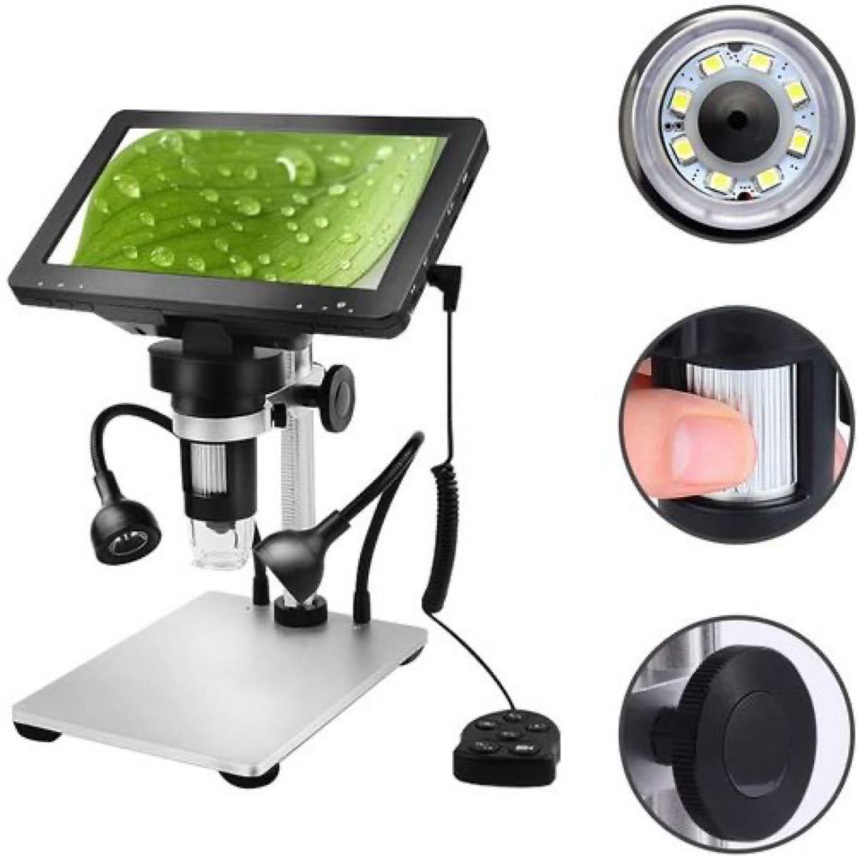 デジタル顕微鏡 マイクロスコープ USB顕微鏡 最大倍率1200X LEDライト