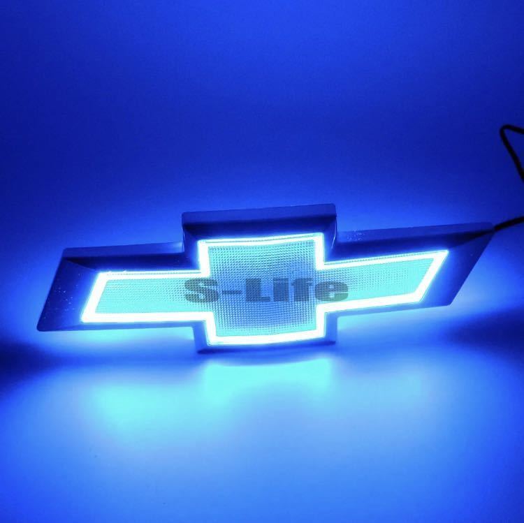 ■LED シボレー エンブレム トランク グリル エンブレム カマロ タホ サバーバン アバランチ シルバラード インパラ アストロ c1500 ブルー_画像5