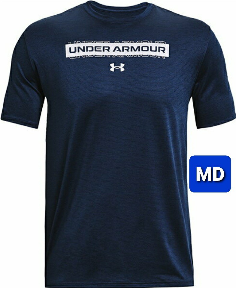 【新品】UNDER ARMOUR 半袖 機能Tシャツ ネイビーM