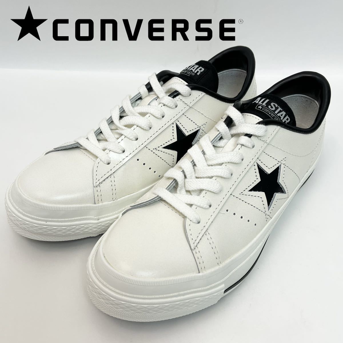 Converse ALL STAR コンバース オールスター One Star J ワンスター White Black 日本製 靴 スニーカー  23cm 白 黒