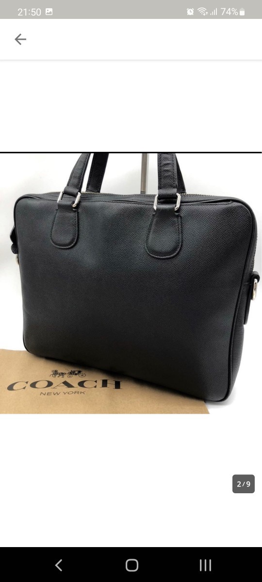 COACH レザービジネスバッグ ブラック ビジネスバッグ レザー COACH