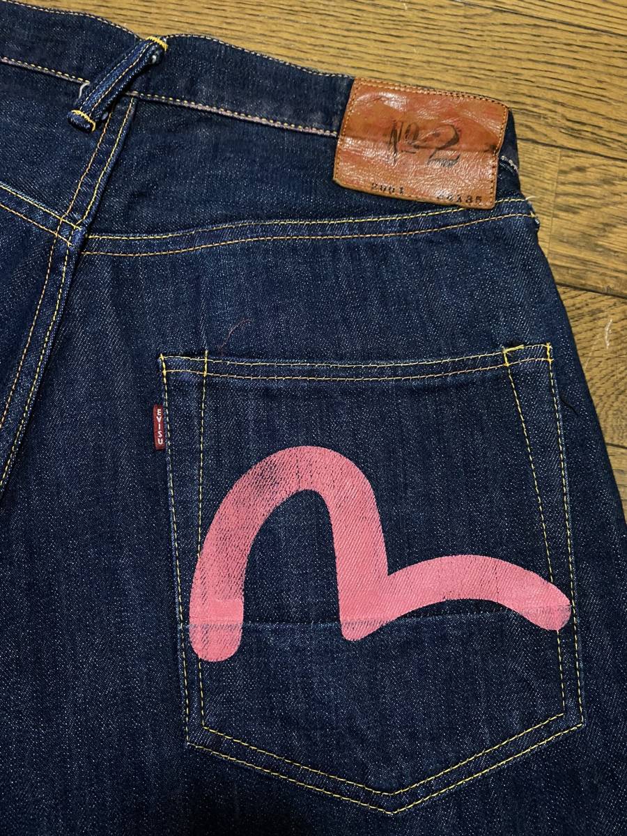 EVISU エヴィス エビス LOT2001 No2 ピンクカモメペイント セルビッチ
