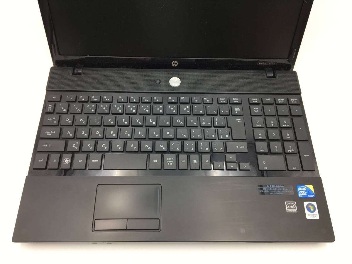 【ジャンク】HP ノートパソコン ProBook4510s オペレーティングシステムCD(Windows XP Professional SP2)付 Intel Core 2 Duo-P8600 2.4GHz_画像3
