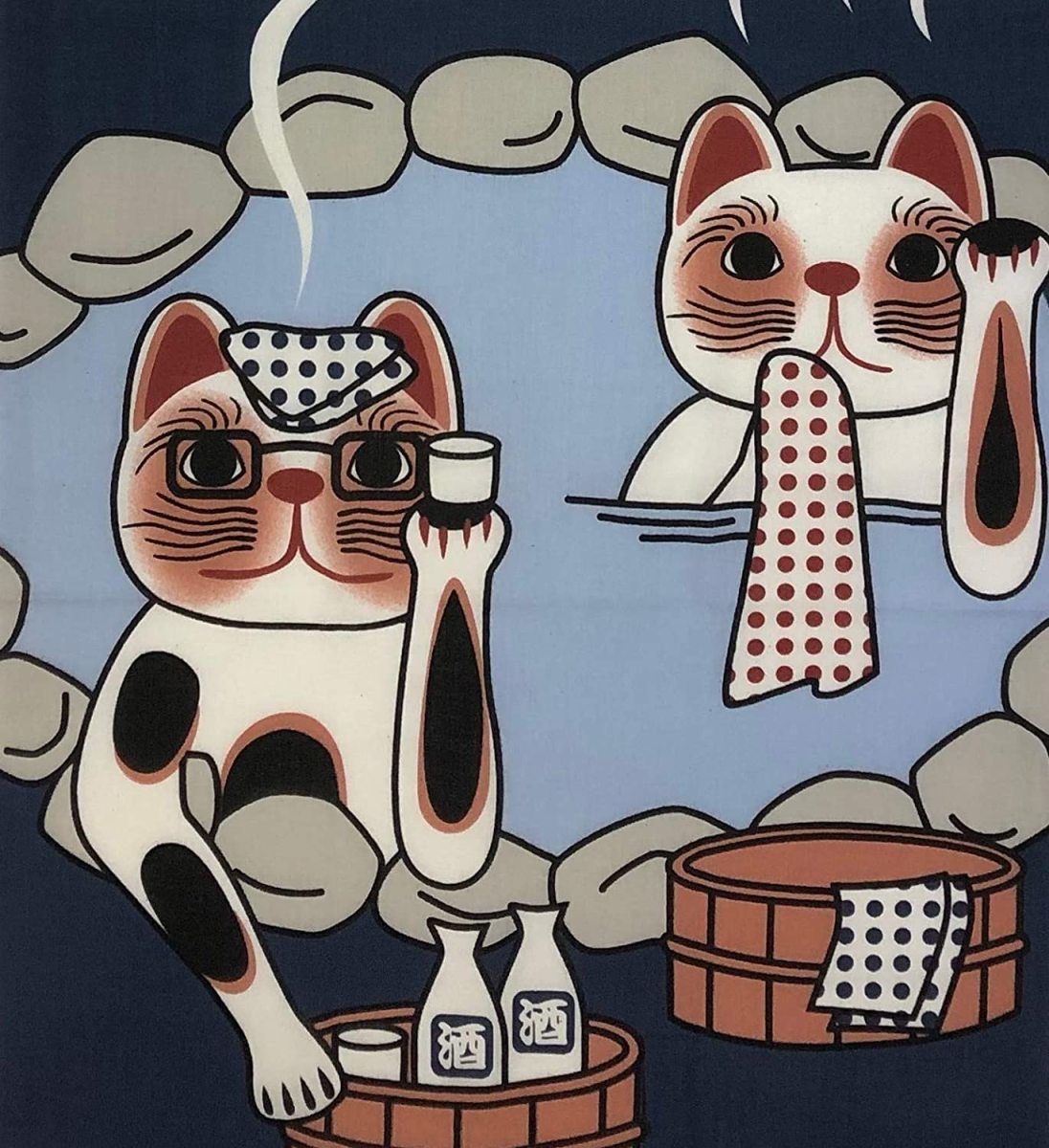 手ぬぐい 和柄 ねこ ヤギセイ 冬 手拭い 旅行 日本製 温泉 福招き猫 縁起物 露天風呂 最大91 オフ ねこ