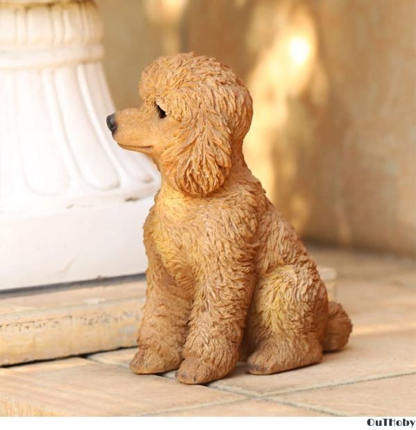 卓抜 トイプードル かわいい ぶら下がり 壁掛け おしゃれ 置物 オブジェ 置き物 アニマル オーナメント 可愛い 癒し リビング 玄関 犬 インテリア  雑貨 ガーデニング 庭 ブランコ ドッグ