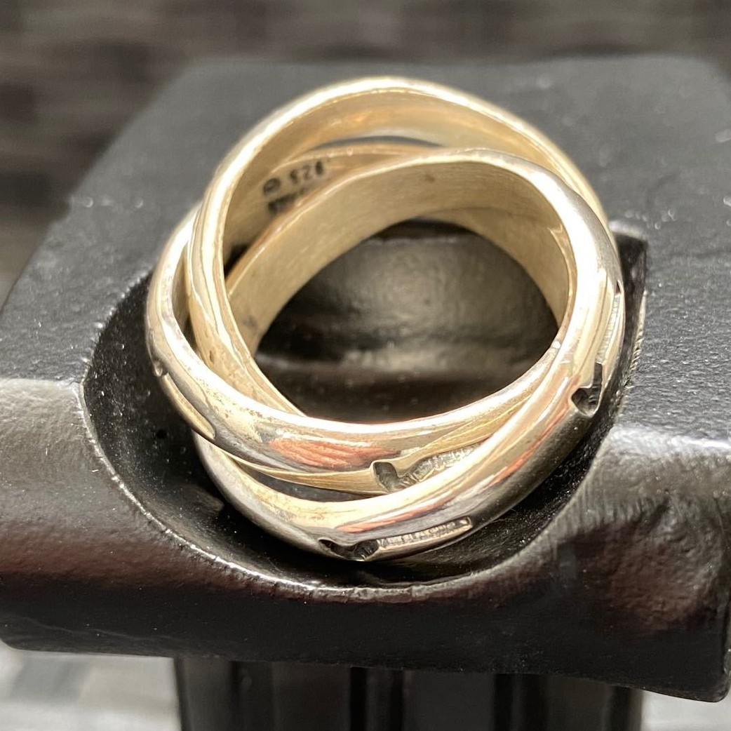 【通販激安】アクセサリーベルサーニNY三連シルバーリング【20号】VERSANI NEWYORK 三連リング