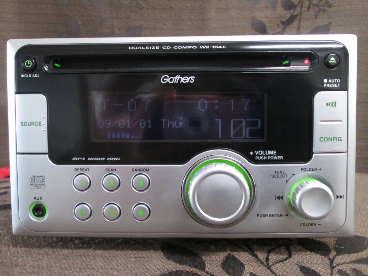 MP3/AUX＞＞ホンダ純正 Gathers CDデッキ 整備済 WX-104C＜＜ M2392_画像1