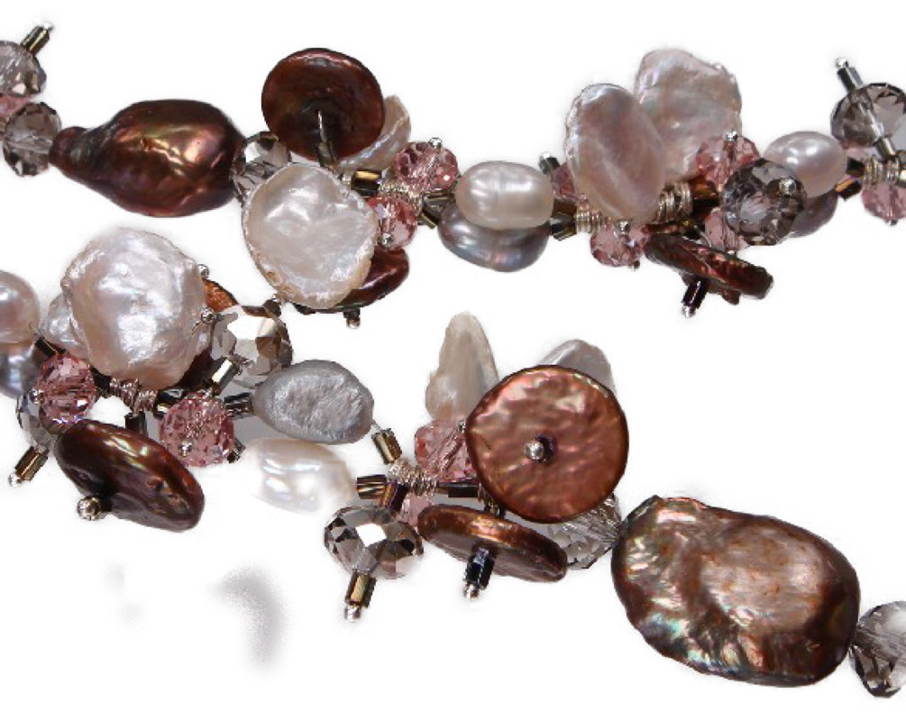 K2093 実物とても綺麗 個性的　天然真珠 ネックレス