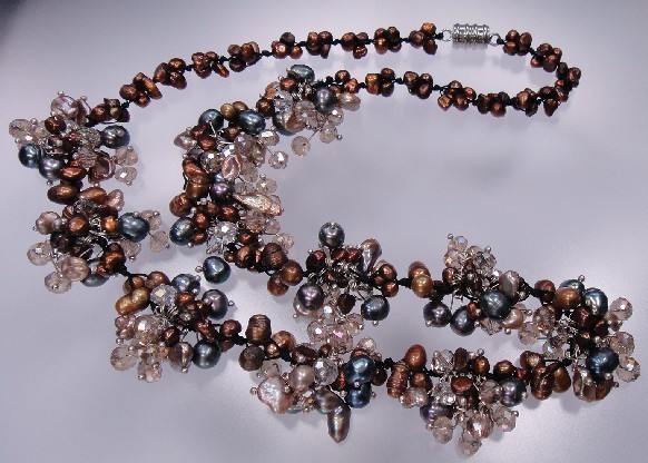 超歓迎】 K2259 ネックレス 個性的 天然真珠 実物とても綺麗 淡水真珠